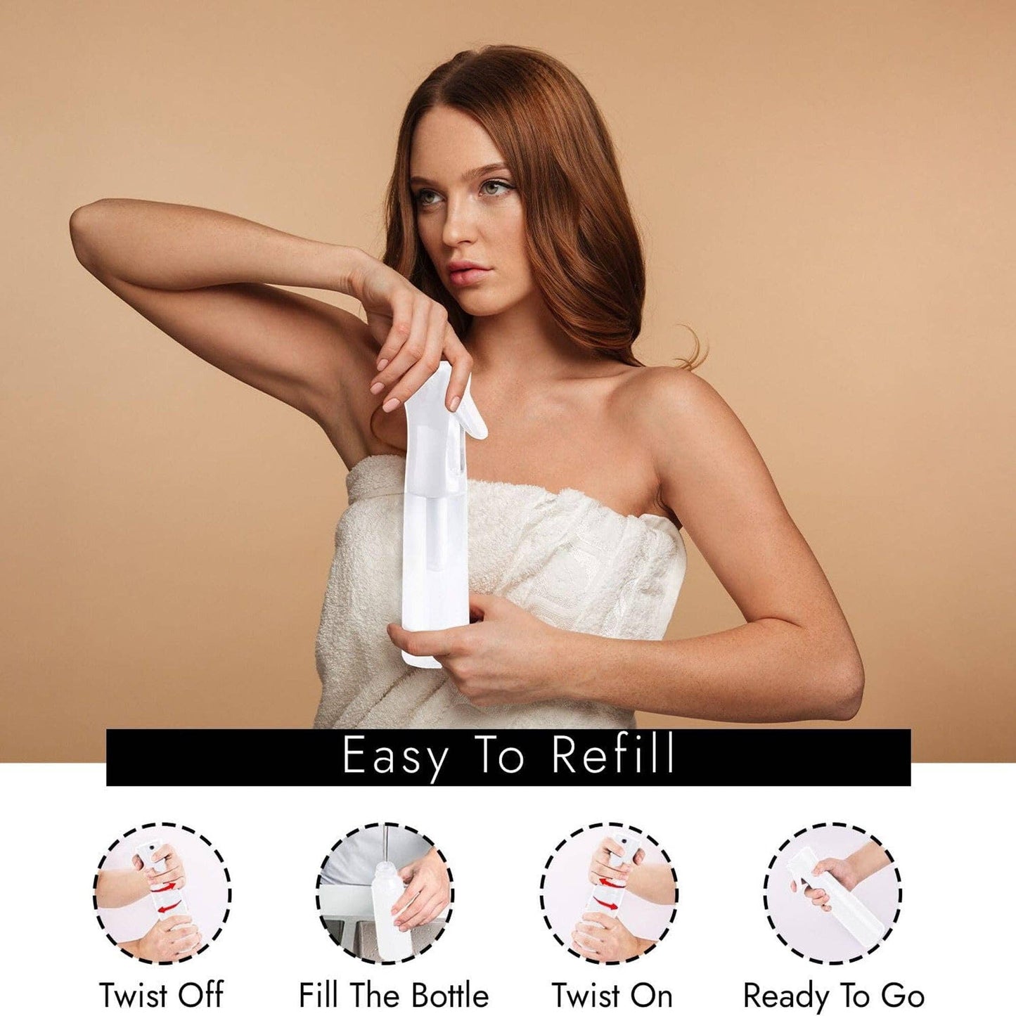 Continuous Spray Bottle with Ultra Fine Mist