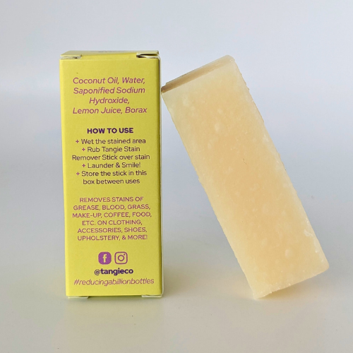 Packaged Stain Remover Stick by Tangie. Zero Waste. USA