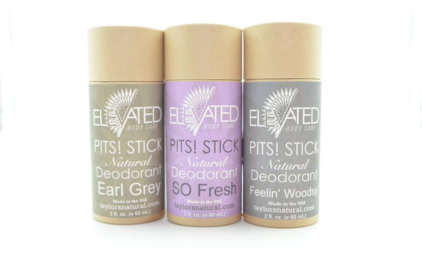 ELEVATED - PITS! STICK Natural Deodorant Eco-Tube - 2oz
