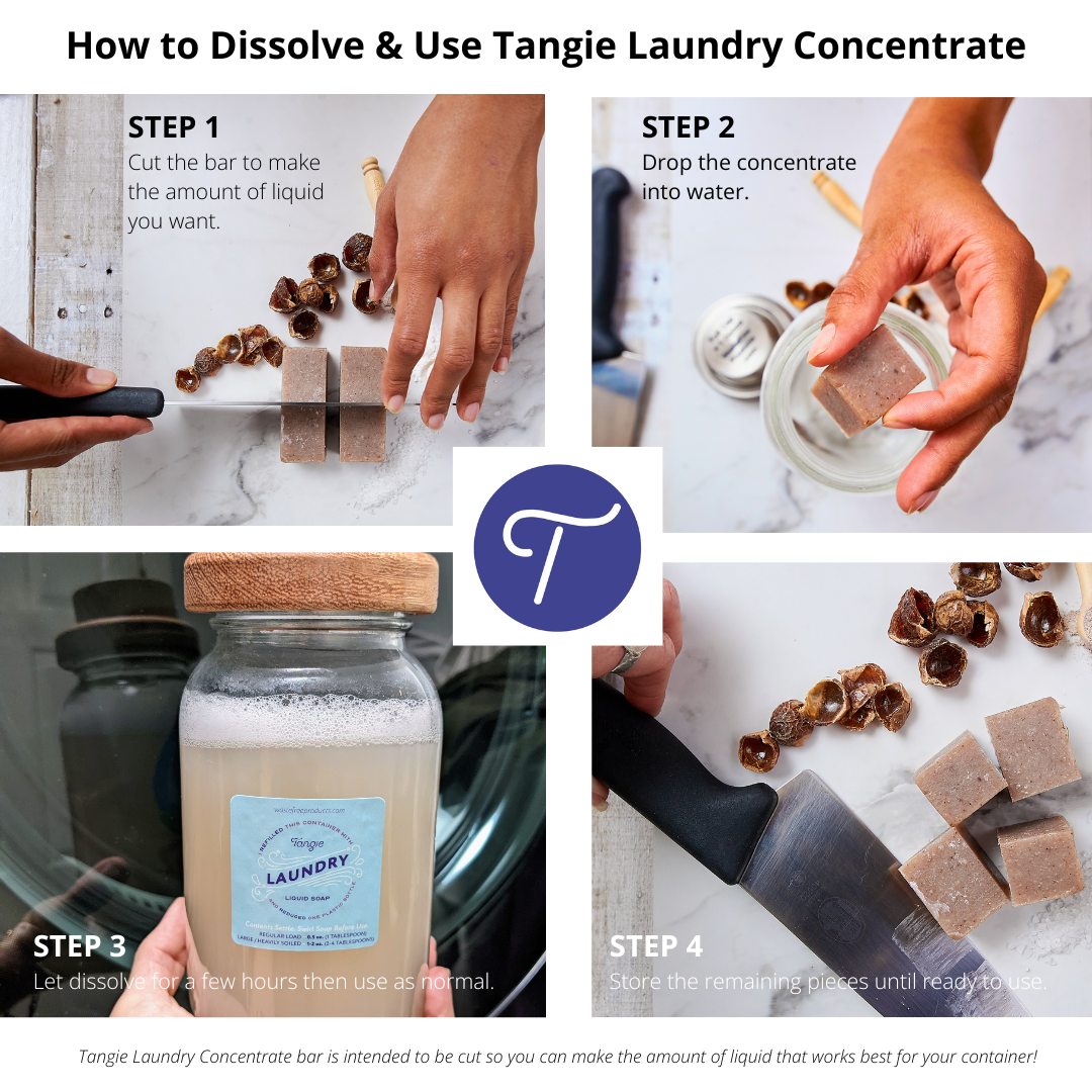 Packaged Laundry Bar by Tangie. Makes 1-gallon. zero waste