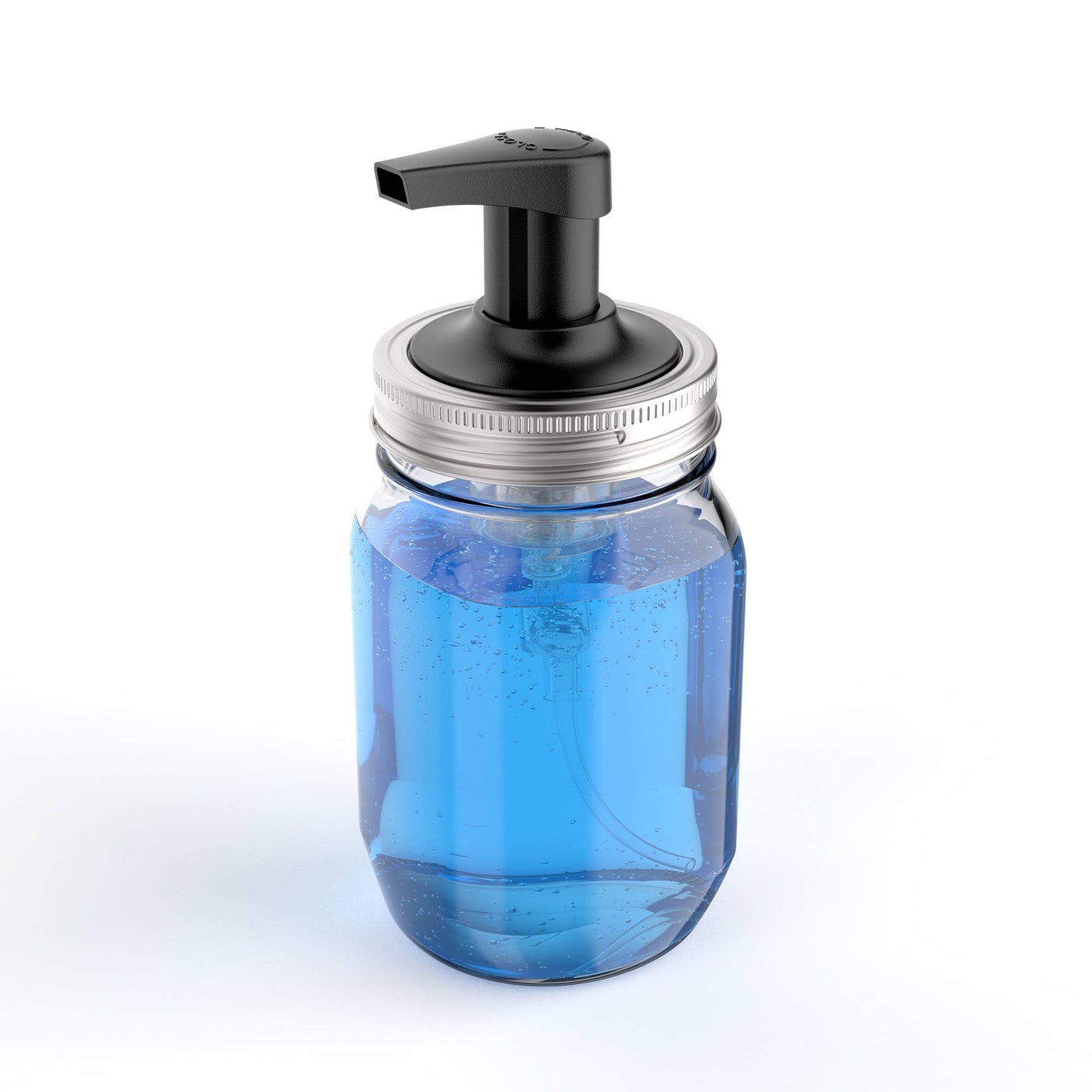 Jarware Black Foaming Soap Dispenser Lids, Regular Mouth