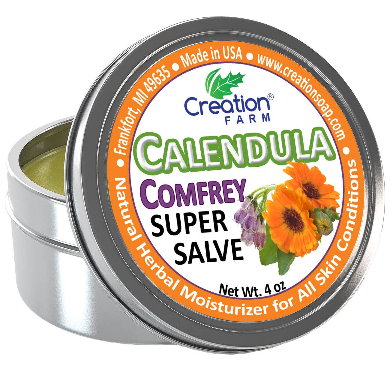 Calendula-Comfrey Super Salve - 4 oz Tins