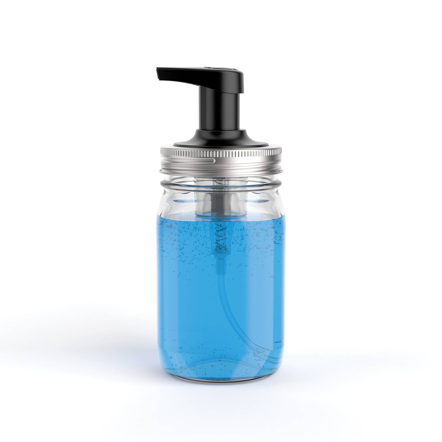 Jarware Black Foaming Soap Dispenser Lids, Regular Mouth