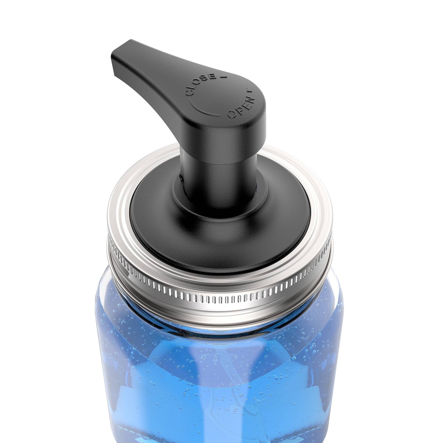 Jarware Black Foaming Soap Dispenser Lids, Regular Mouth