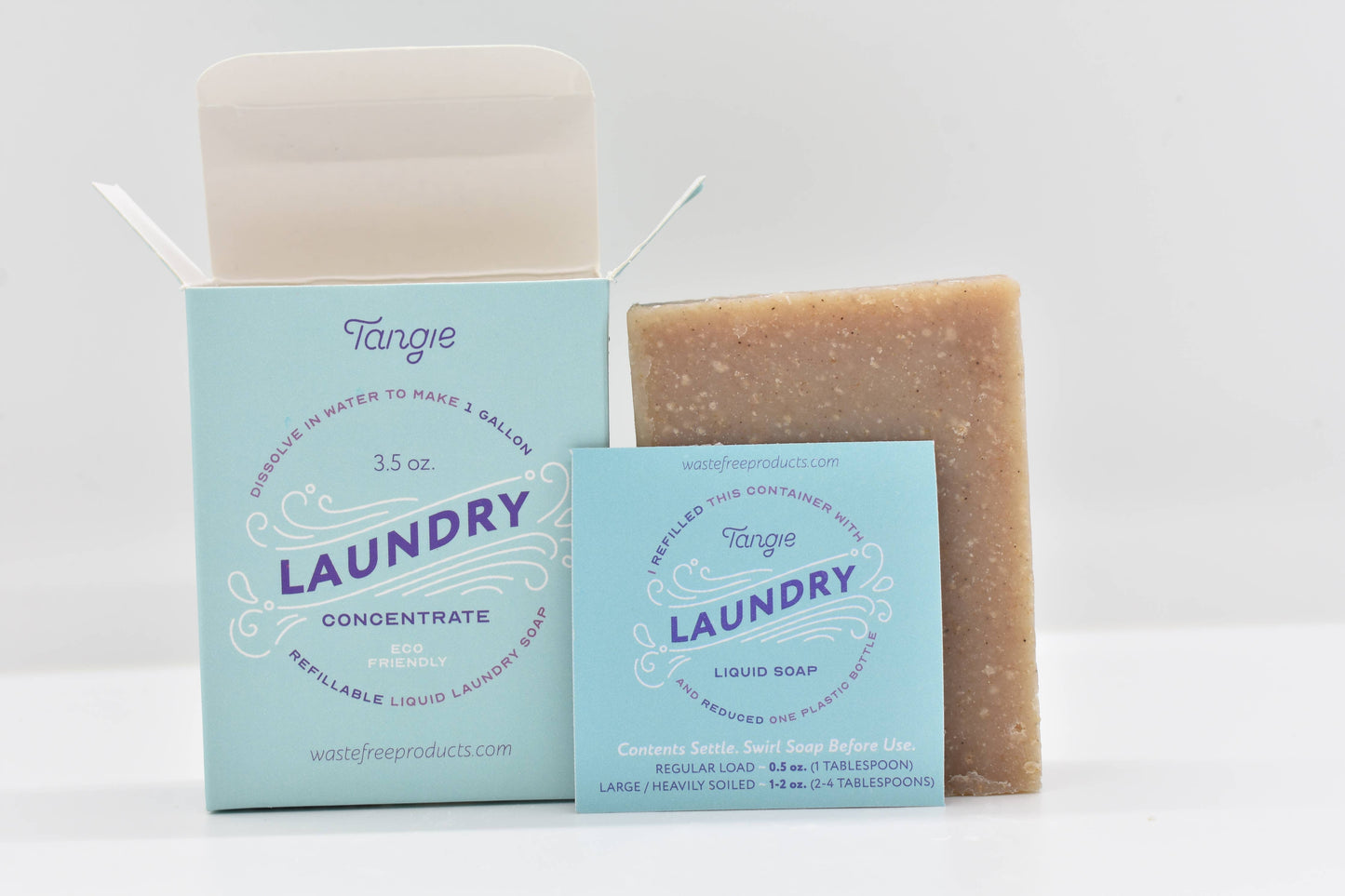 Packaged Laundry Bar by Tangie. Makes 1-gallon. zero waste