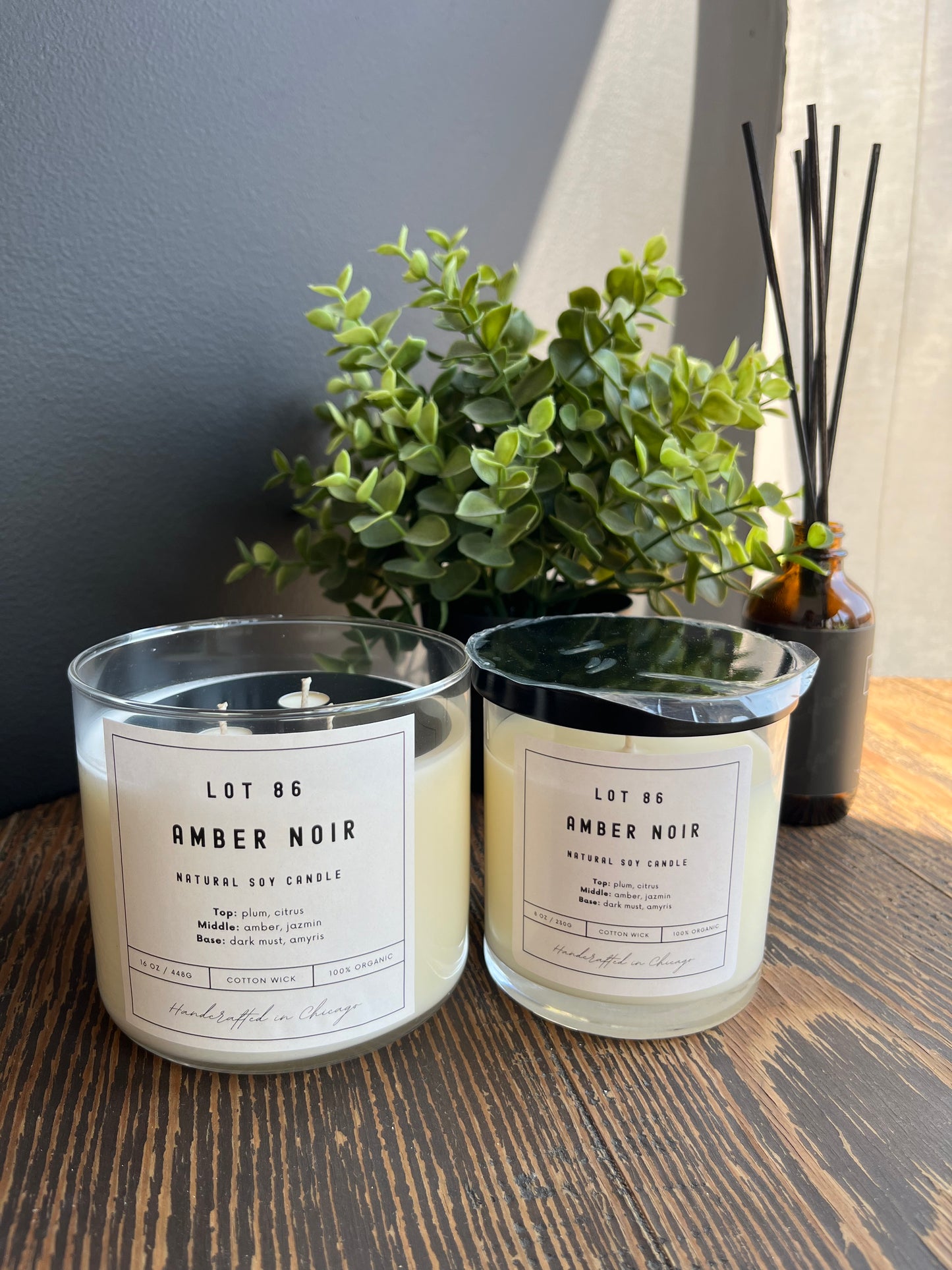 Soy Candle - Amber Noir Natural