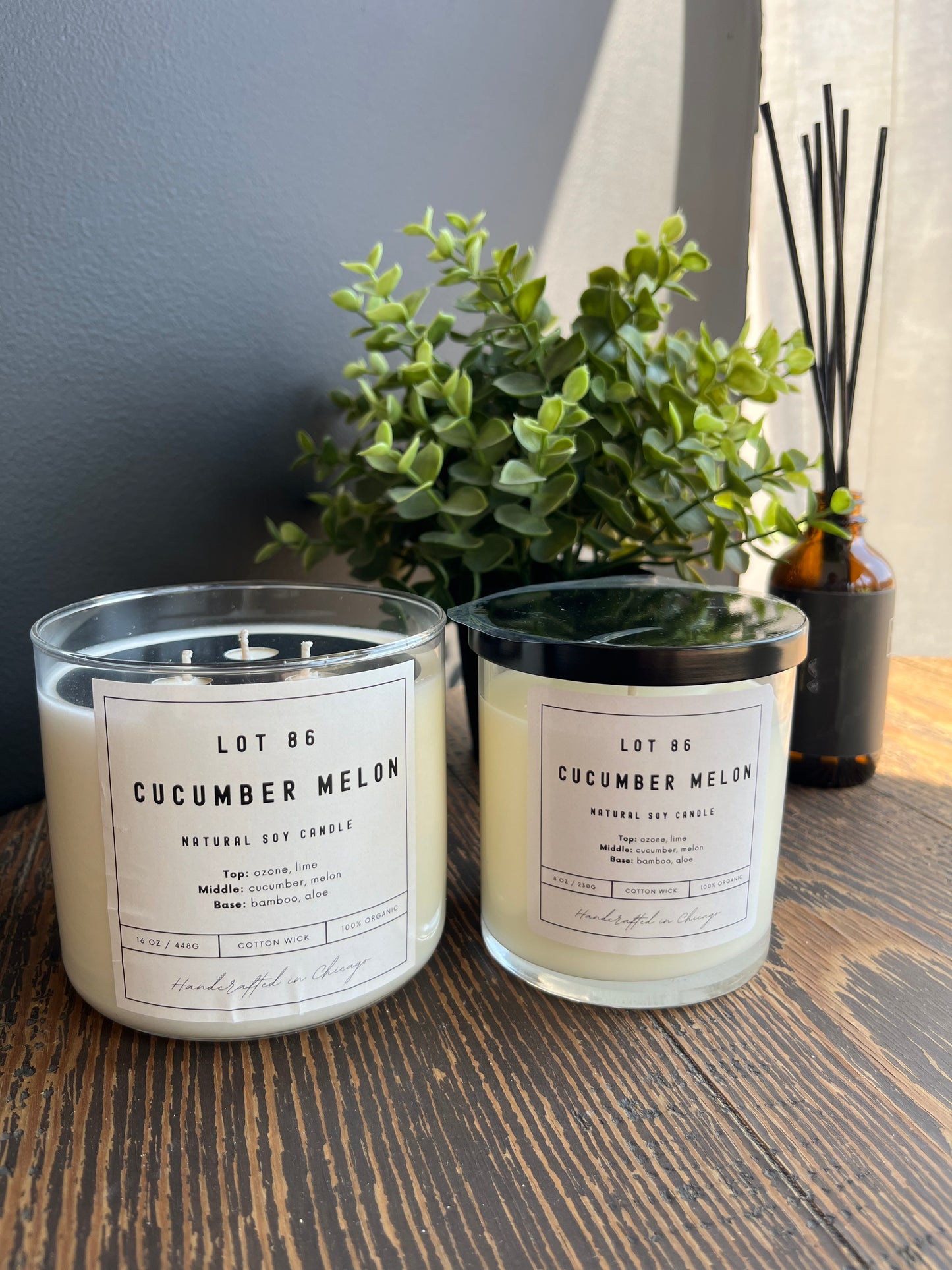 Soy Candle - Cucumber Melon Natural