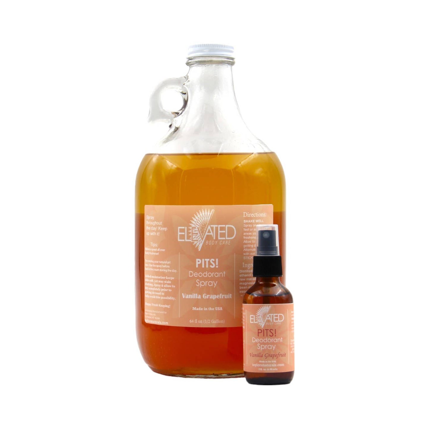 ELEVATED - PITS! Natural SPRAY Deodorant - 2oz or BULK