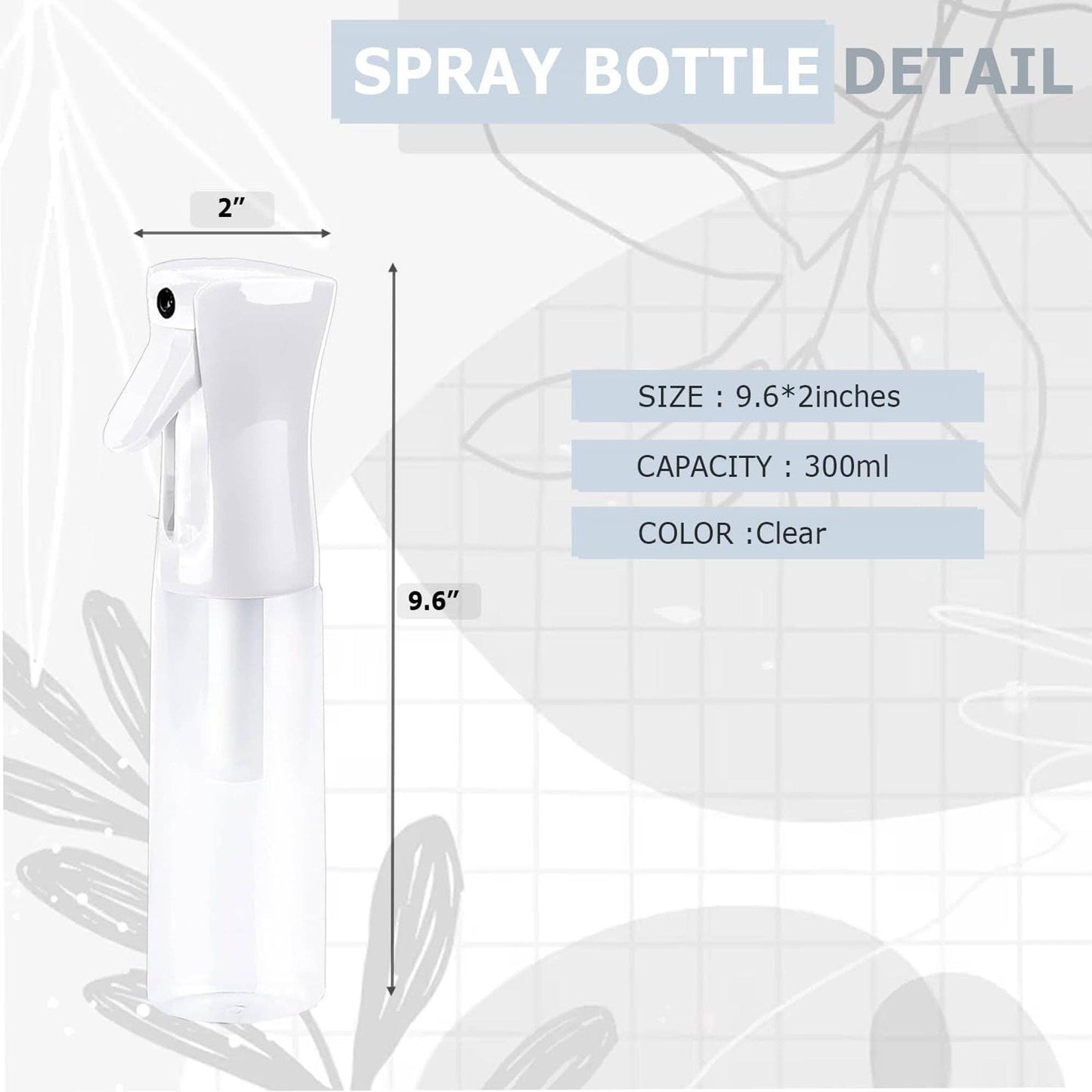 Continuous Spray Bottle with Ultra Fine Mist
