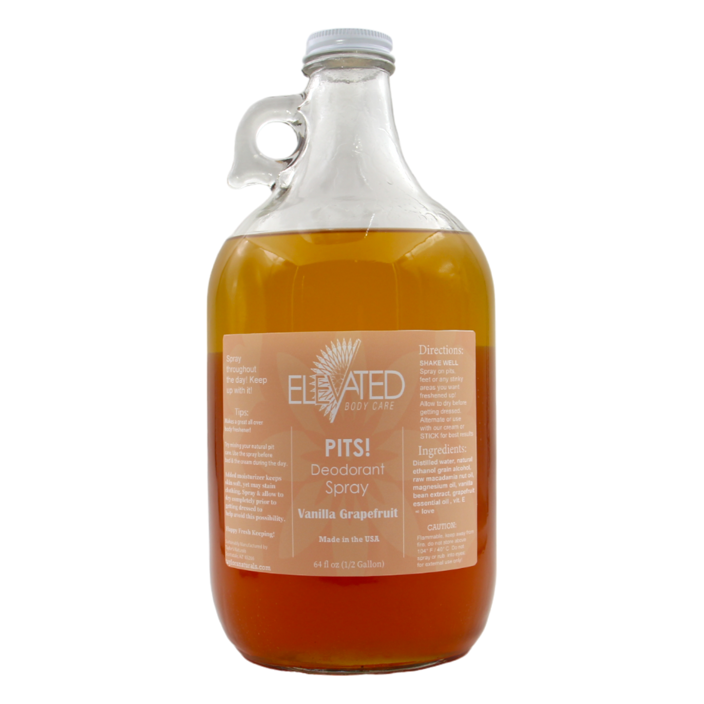 ELEVATED - PITS! Natural SPRAY Deodorant - 2oz or BULK