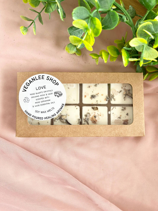 Love Essential Oil Soy Wax Melt Rose/Sage/Geranium