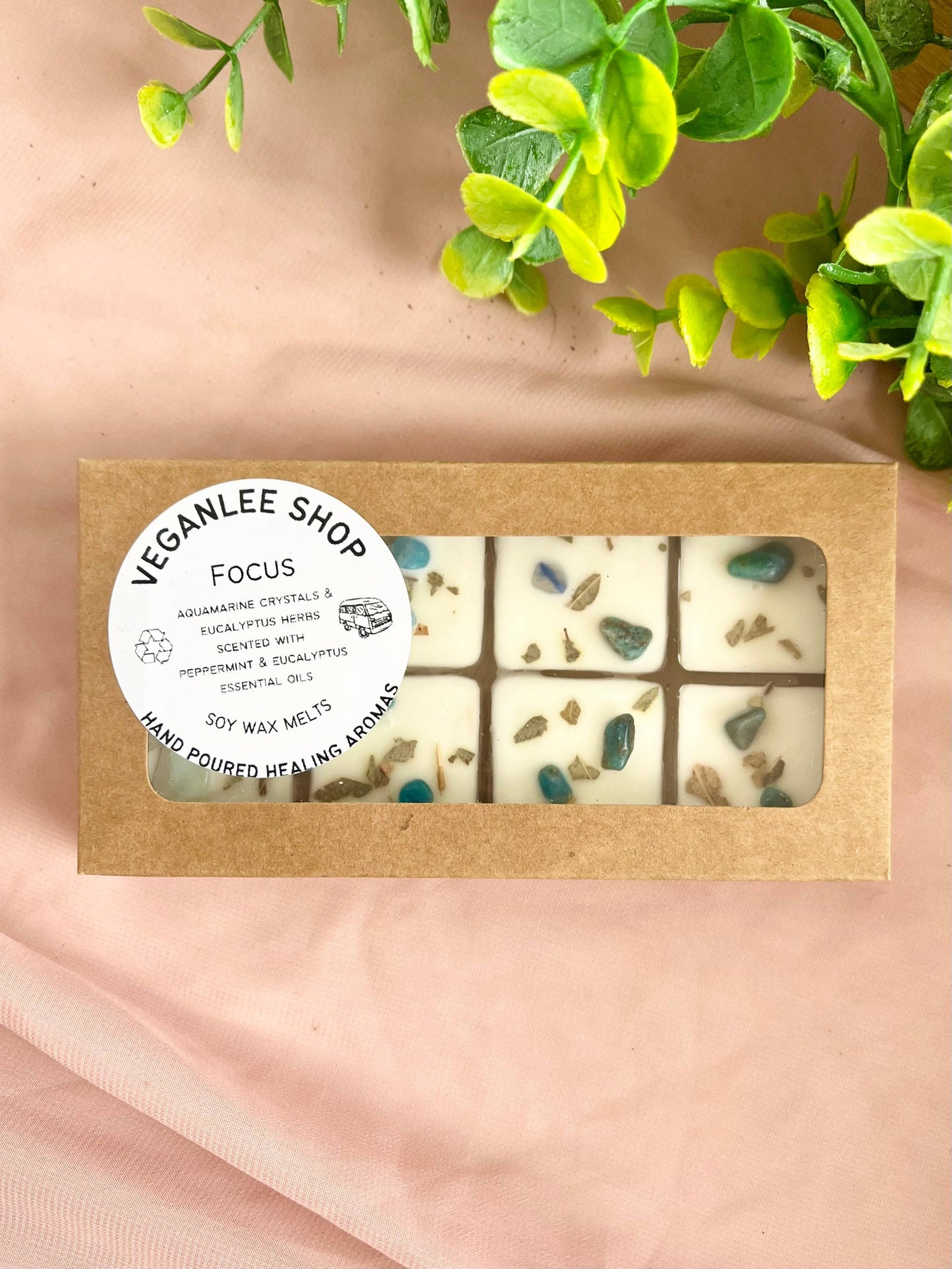 Focus Soy Wax Melt Peppermint & Eucalyptus Essential Oil