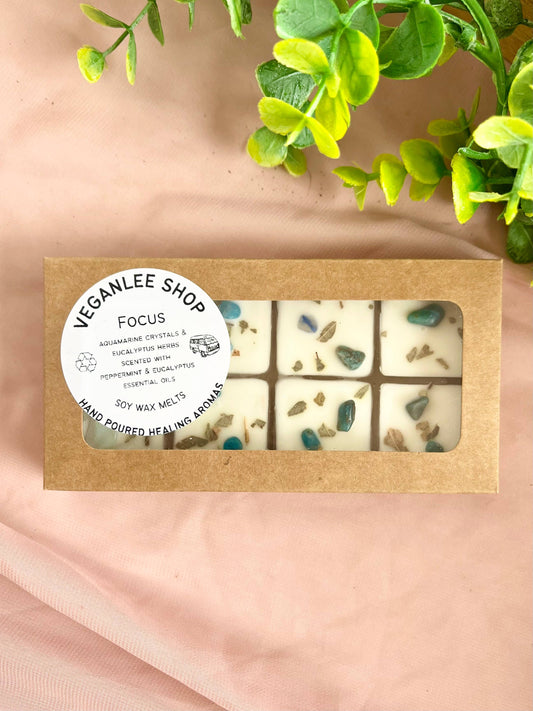 Focus Soy Wax Melt Peppermint & Eucalyptus Essential Oil