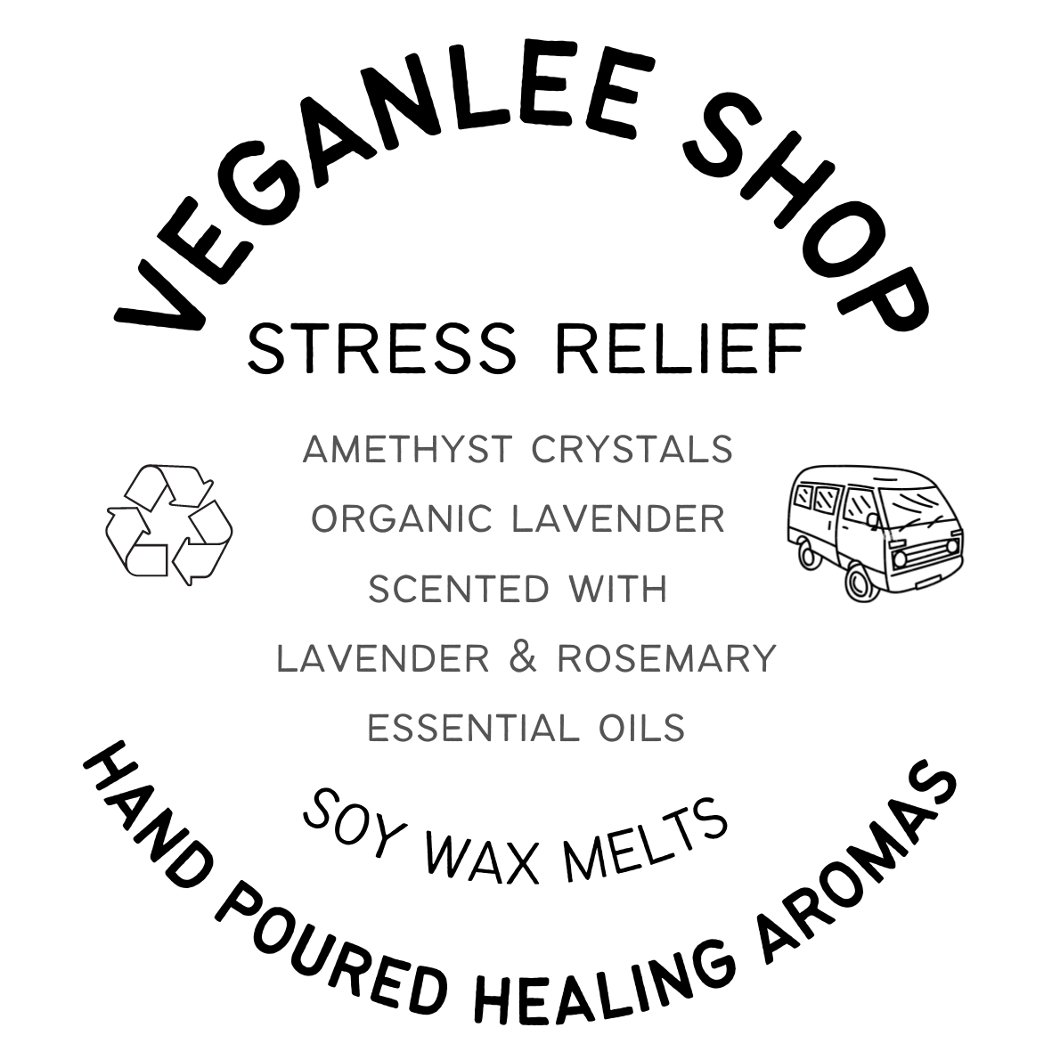 Stress Relief Soy Wax Melt Lavender/Rosemary Essential Oil