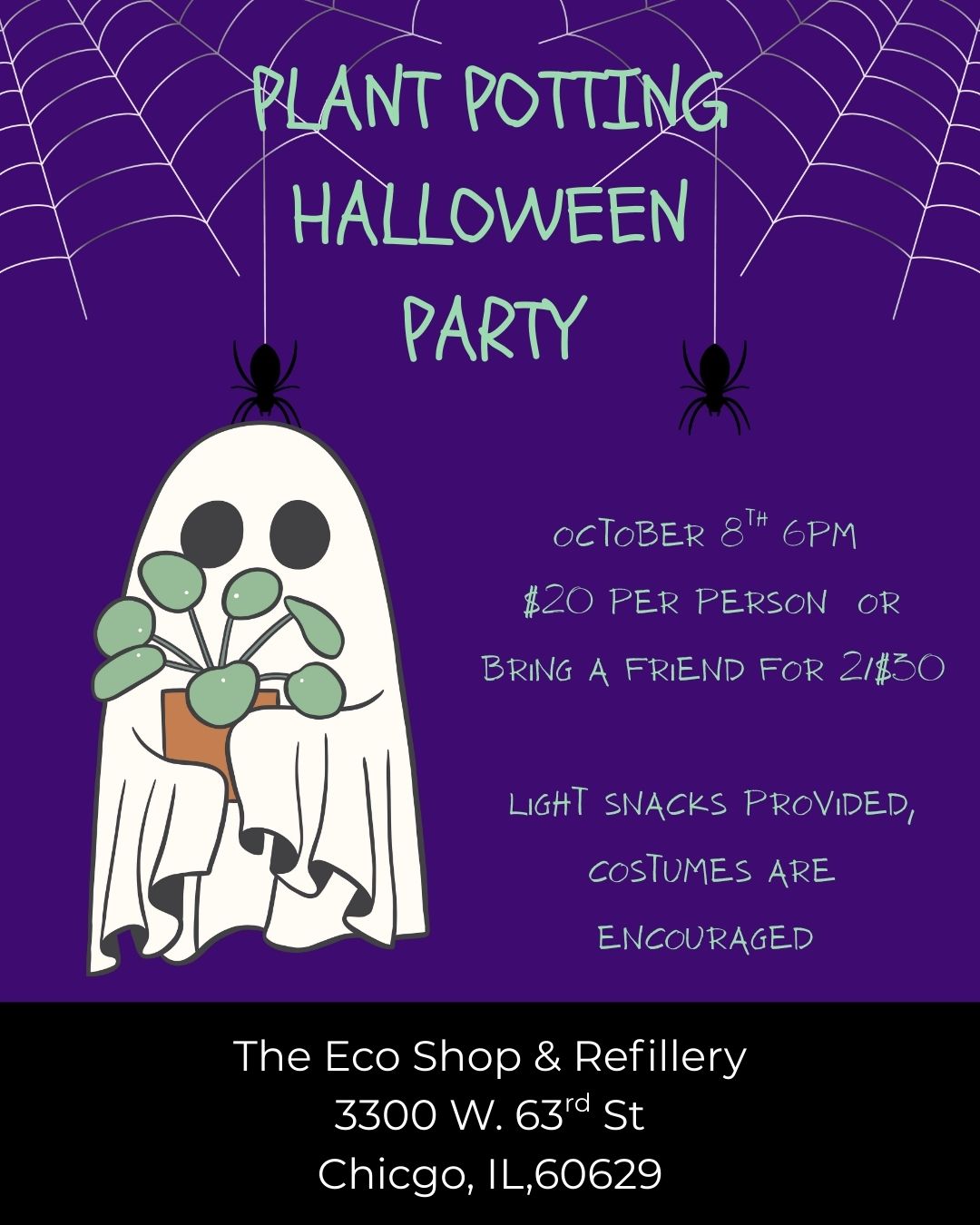 Plant Potting Halloween Party 10.08.25